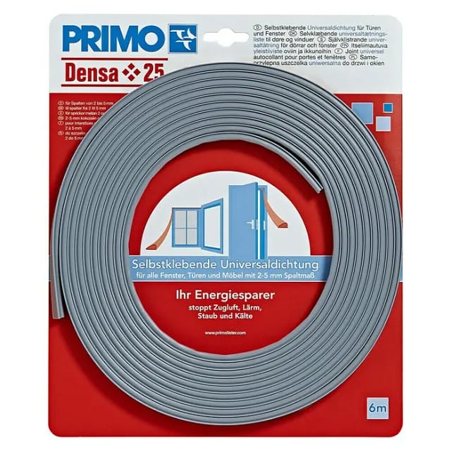 Primo selbstklebende Universaldichtung Densa 25 Grau 2-5 mm x 6 m