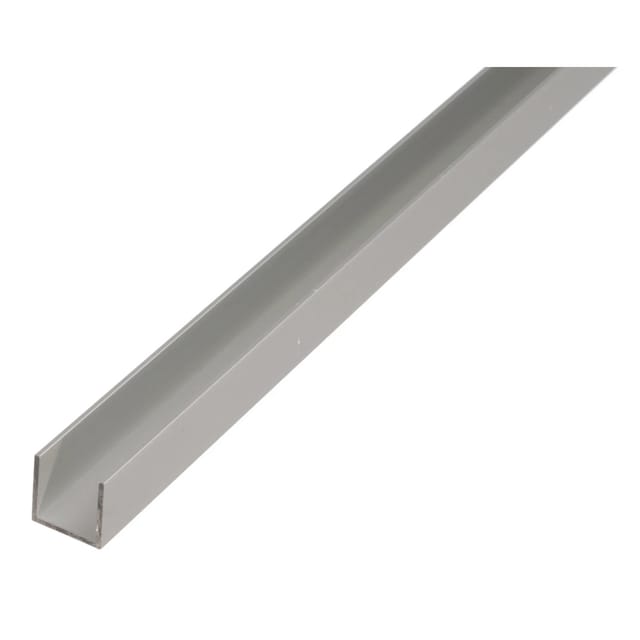 U-Profil Aluminium 8 mm x 20 mm x 1.000 mm Silber