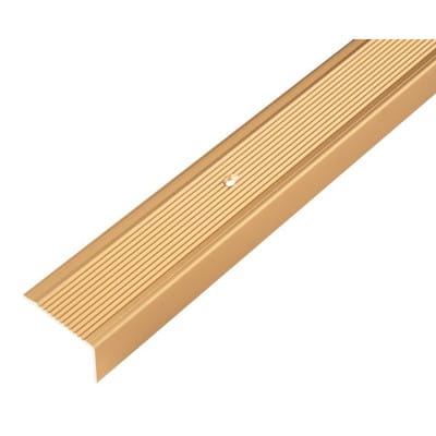 Treppenkantenprofil Aluminium 23 mm x 45 mm x 2.000 mm Gold