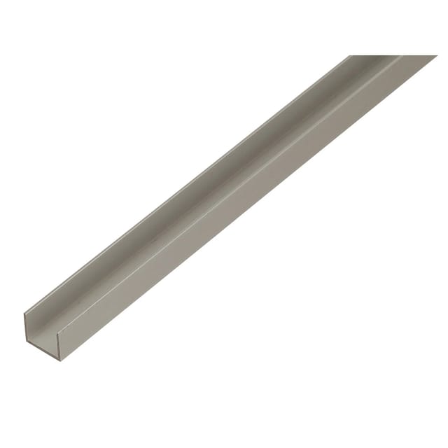 U-Profil Aluminium 15 mm x 22 mm x 1.000 mm Silber