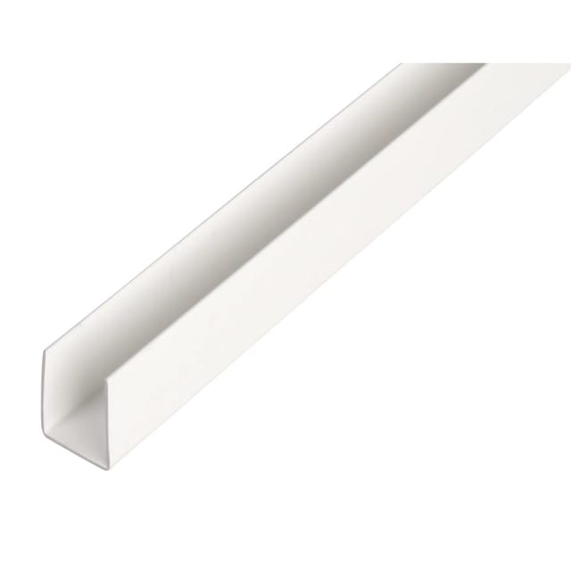 U-Profil Kunststoff 10 mm x 21 mm x 1.000 mm Weiß