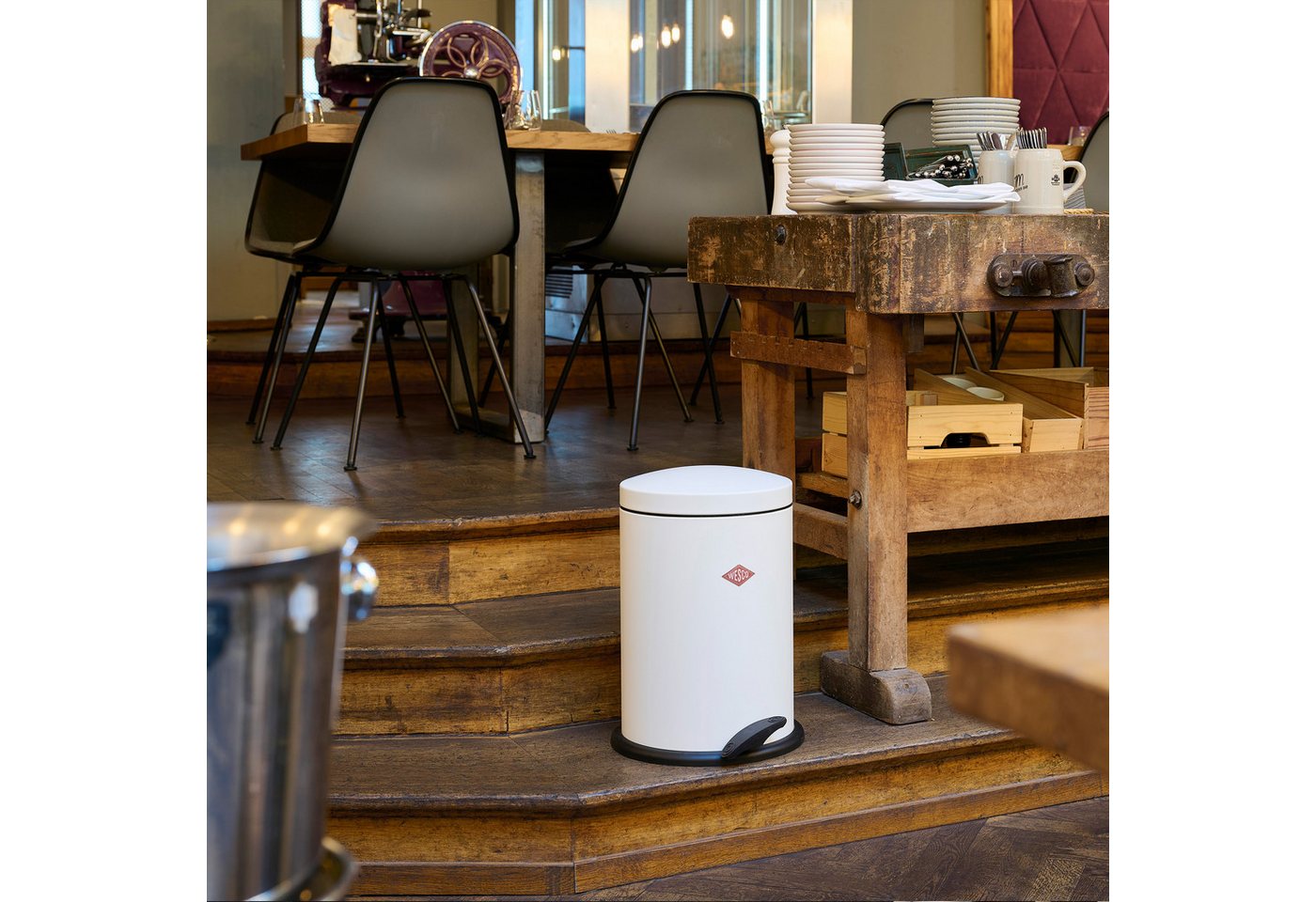 Wesco Alpha Treteimer 13 Liter Weiß