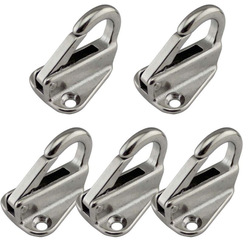 Set Mit 5 Edelstahl-karabinern Auf Einer Montageplatte – Maximale Traglast 150 Kg – Ösendurchmesser 10 Mm – Für Feuchte Baustellen Und Beengte Räume