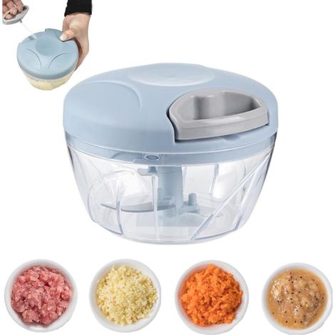 Manueller Oignon-hachoir 500 Ml – 3 Lamellen Aus Rostfreiem Edelstahl – Präzises Aufgießen Von Oignon, Öl Und Piment – Lässt Sich Leicht Reinigen