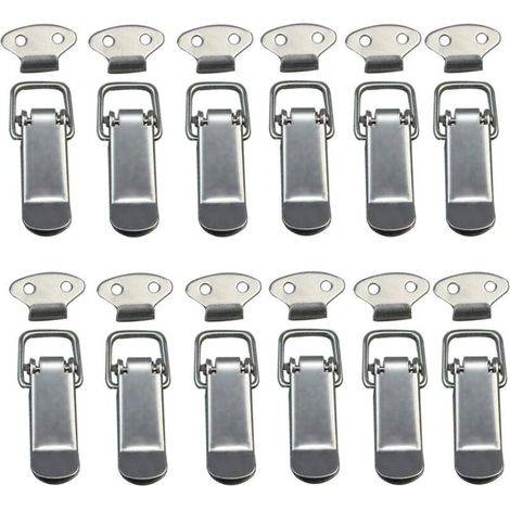 Kippriegel Aus Edelstahl – 12-teiliges Set – Schnellverschluss Für Schubladen Und Schränke – Korrosionsbeständig