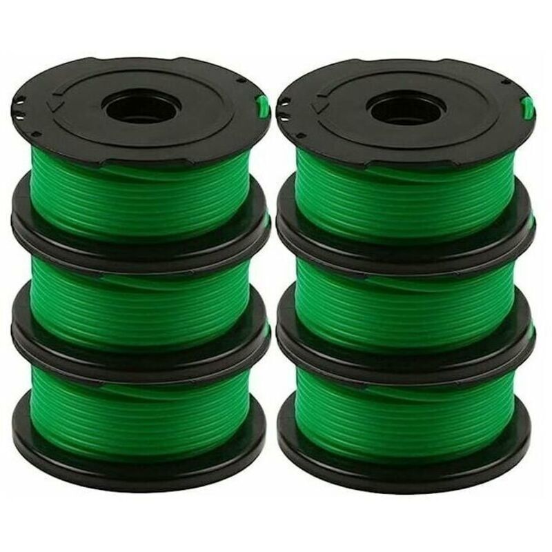 6er-packung Mit Je 6 M Trimmerfaden – Kompatibel Mit Black & Decker Gl7033, Gl8033 Und Gl9035 – Strapazierfähiges Material Für Präzises Schneiden