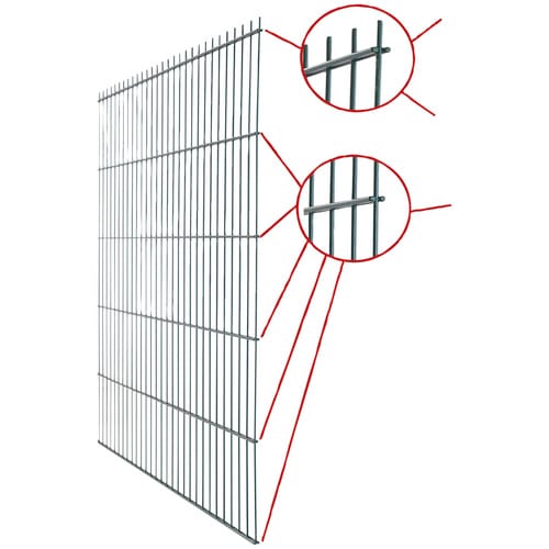 Doppelstabmattenzaun Stärke 8/6/8 Anthrazit 123 x 251 cm