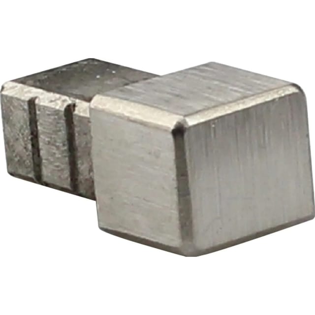 Ecke Quadrat-Abschlussprofil Edelstahl gebürstet 10 mm (2 Stk.)