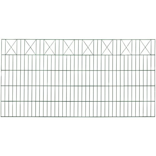 Dekor-Doppelstabmattenzaun X-Reihe Grün 100 x 200 cm