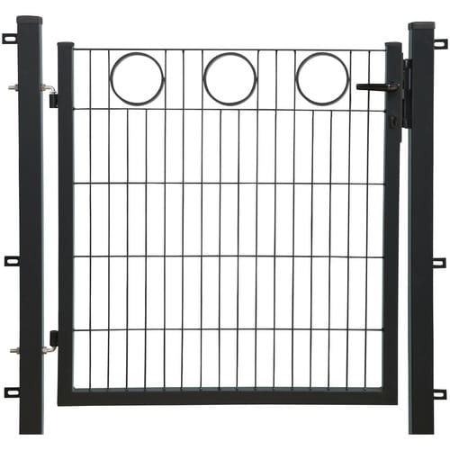 Dekor-Einzeltor Ring Anthrazit 100 x 100 cm