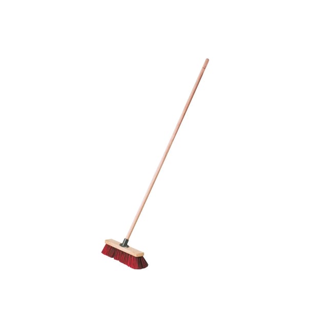 LUX-TOOLS Saalbesen 40 cm Holz Elaston-Arenga Power-Stick