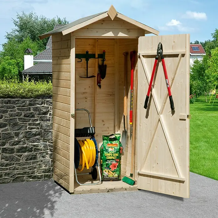 Weka Balkon und Terrassenschrank mit Satteldach Gr. 1, 83 cm x 85 cm