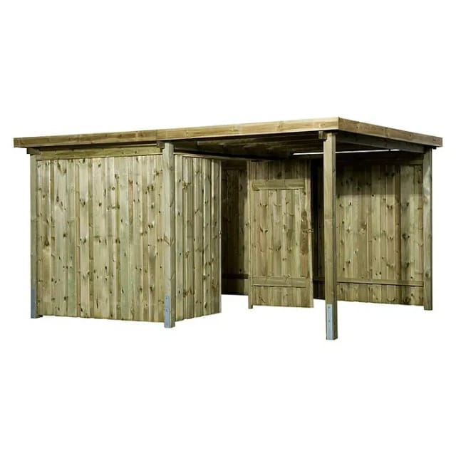 Weka Lagerhaus Ibis A BxT: 389 cm x 288 cm davon 194 cm Anbaudach