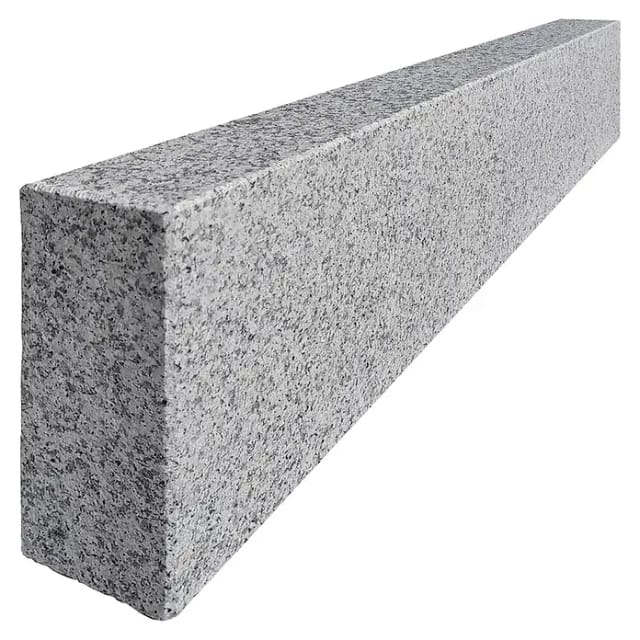 Granit Palisade Grau gesägt und geflammt mit Fase 10 x 25 x 100 cm