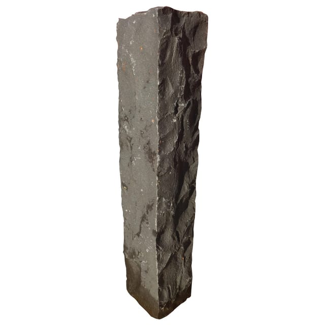 Basalt Palisade Schwarz gestockt 12 x 12 x 100 cm