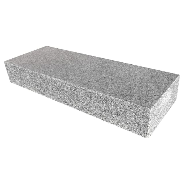 Granit Blockstufe Grau gesägt und geflammt 15 x 35 x 100 cm