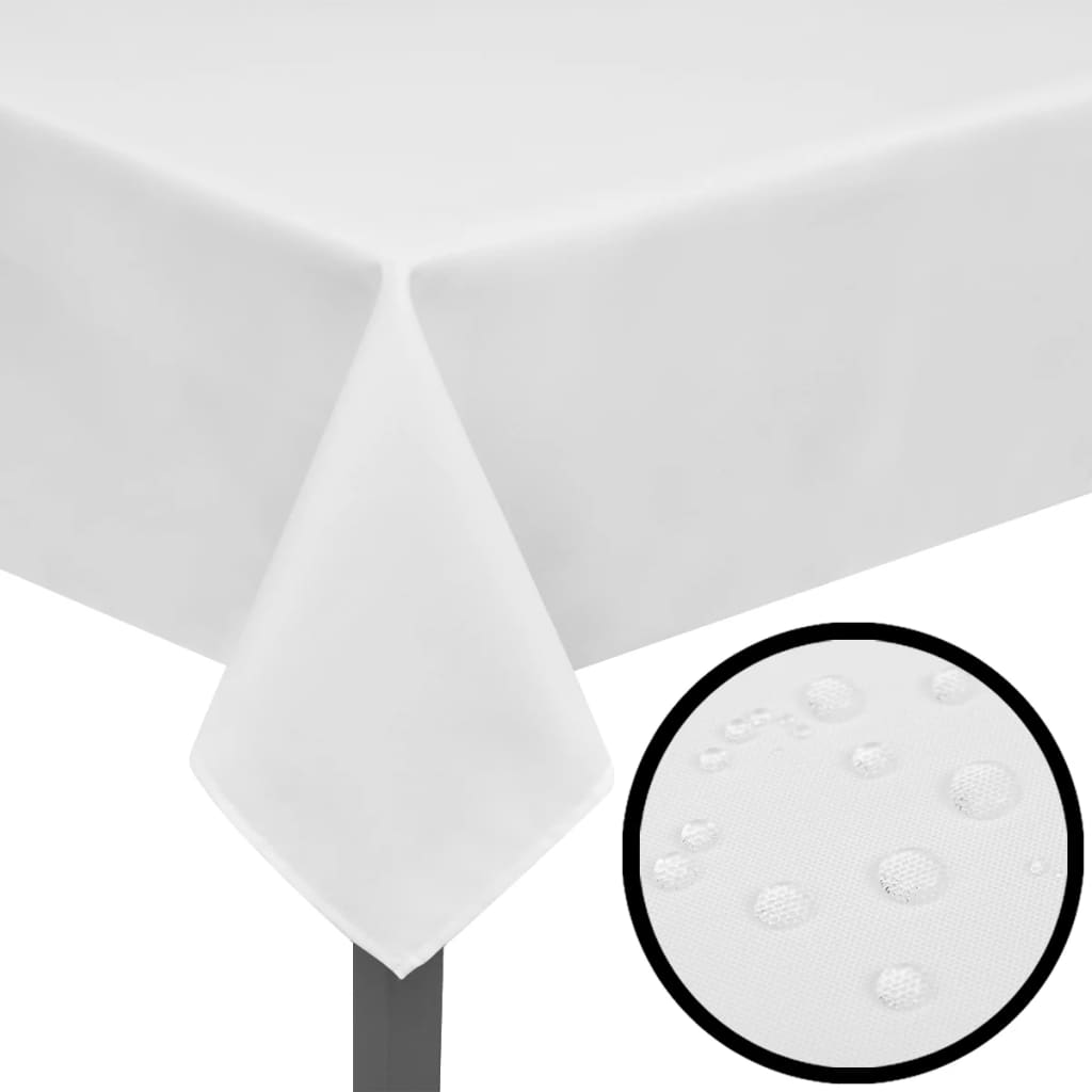 5 Tischdecken Weiß 170 X 130 Cm