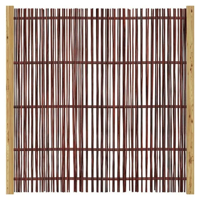 T & J Weidengeflechtzaun Fuego mit seitlichem Rahmen 120 cm x 120 cm