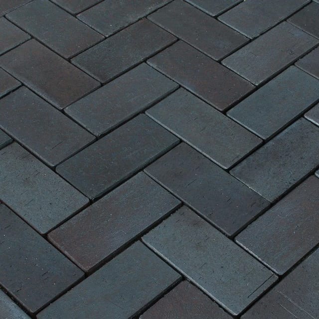 Pflasterklinker Potsdam Schwarz 10 x 20x 5,2 cm