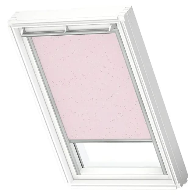 Velux Verdunkelungs-Rollo Manuell DKL M04 4659S mit Sterne 78 cm x 98 cm Rosa