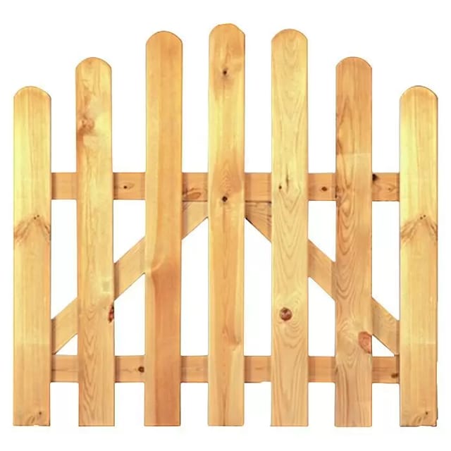 T & J Gartenzaun-Einzeltor Hochbogen 100 cm x 80/ 95 cm Grün