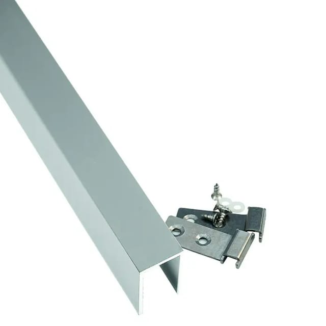T & J Abdeckleiste Alu Tjörn-Serie Silber 24,8 x 40 x 1761 mm