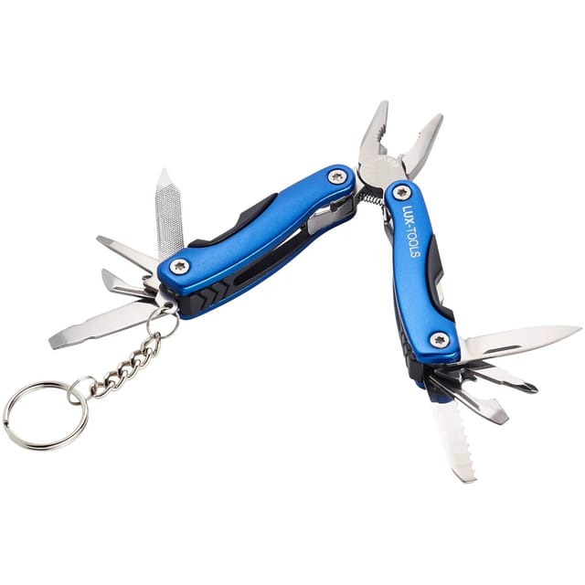 LUX-TOOLS 12-in-1 Mini-Multitool mit Schlüsselring