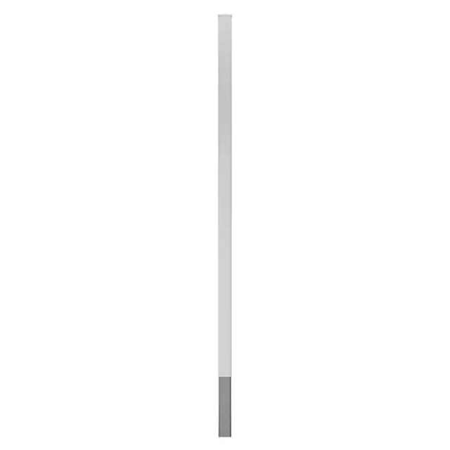 T & J Kunststoffpfosten Lightline Weiß zum Einbetonieren 9 x 9 x 240 cm