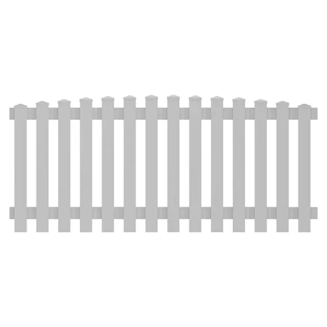 T & J Vorgartenzaun Hochbogen Lightline Weiß 180 x 80/90 cm