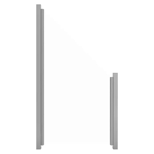 Groja Sichtschutzzaun Ambiente Schräg Rechts 90 cm x 180/90 cm x 0,8 cm Klarglas