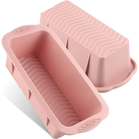 Silikon-brotform, 2er-set Silikon-kuchenformen, Rechteckige Brotbackform, Antihaftbeschichtete Kuchenform, Backblech Für Baguettes – 25 × 12 × 6,8 Cm