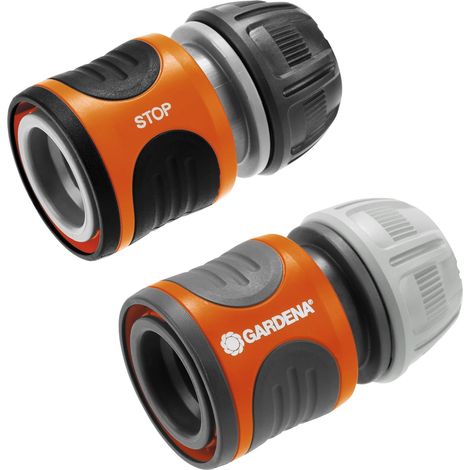 Gardena Schnellkupplungen Aquastop 13 Mm (1/2 Zoll) Und 15 Mm (5/8 Zoll): Für Schlauchanfang Und -ende, Kompatibel Mit Allen Ogs-teilen, Uv-beständig, Frostbeständig (18279-20)