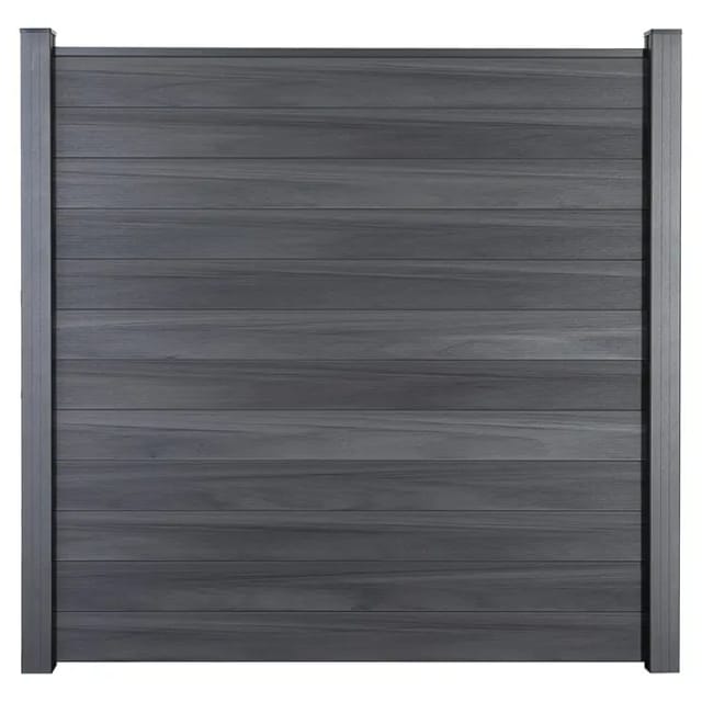 GroJa Steckzaun Solid Quadratisch 180 x 180 x 1,9 cm Steingrau