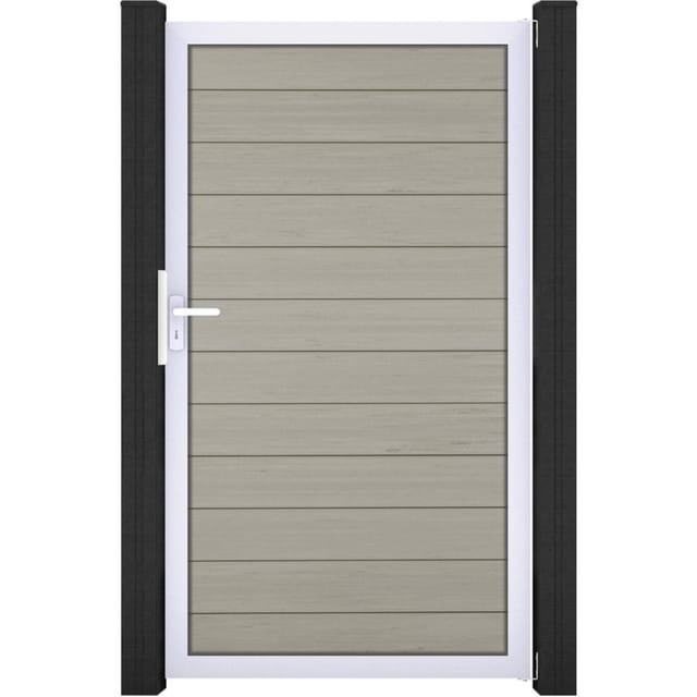 GroJa Steckzaun Solid Tor Universal 100 cm x 180 cm Bi-Color Sand