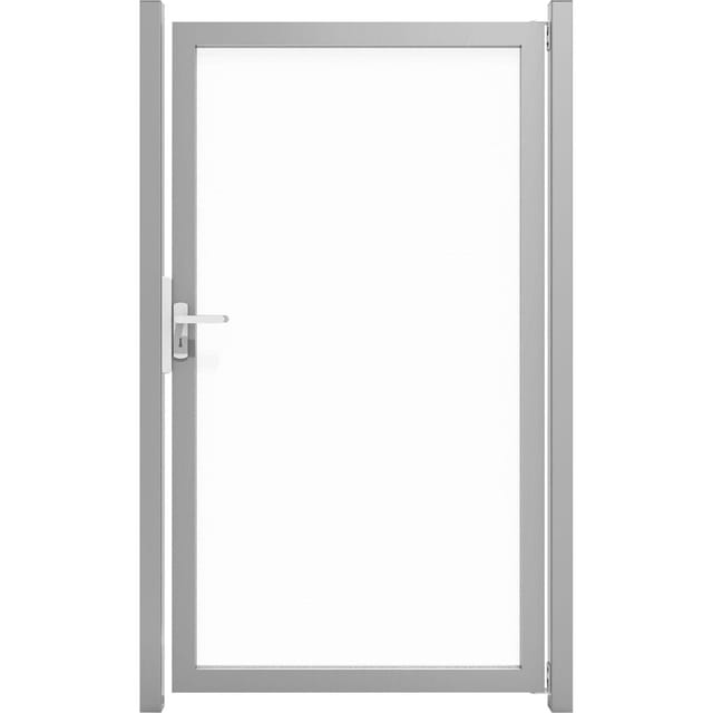 GroJa Tor Ambiente Universal mit Alu-Rahmen 100 cm x 180 cm x 0,8 cm Klarglas
