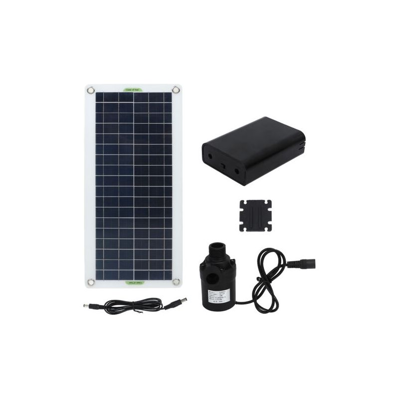 30-w-solarwasserpumpe – Fördermenge 800 L/h – Polykristallines Siliziumpanel – Für Die Bewässerung Von Gewächshäusern Und Wohnmobilen