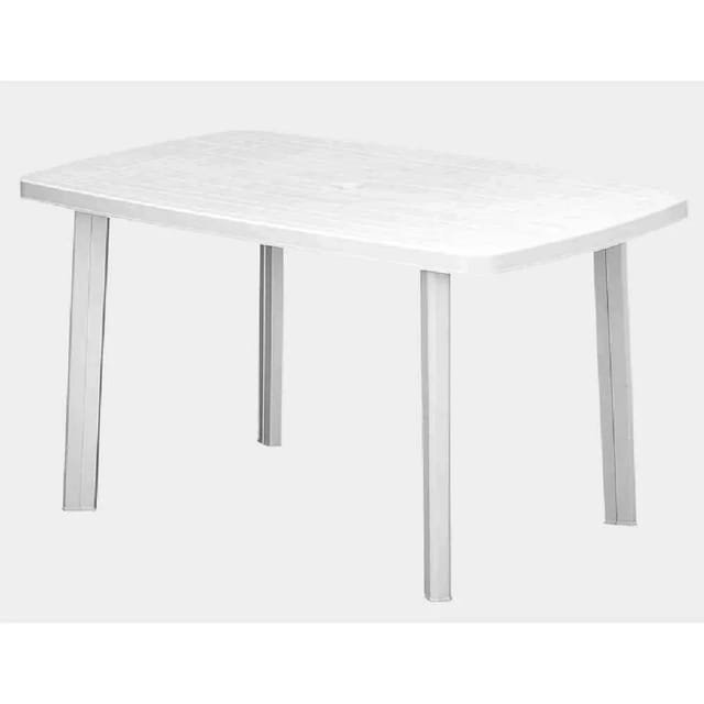 Progarden Gartentisch Faro Rechteckig Weiß 90 cm x 140 cm