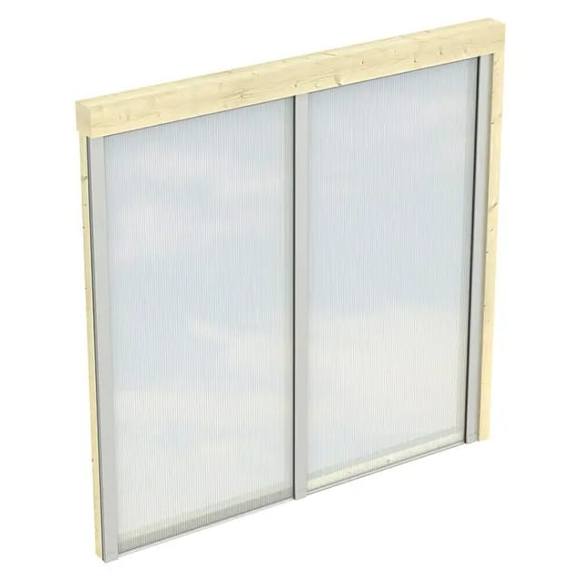 Skan Holz Polycarbonat Seitenwand für Terrassenüberdachung 250/239 cm Tiefe