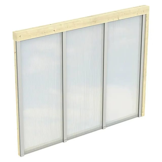Skan Holz Polycarbonat Seitenwand für Terrassenüberdachung 300/289 cm Tiefe