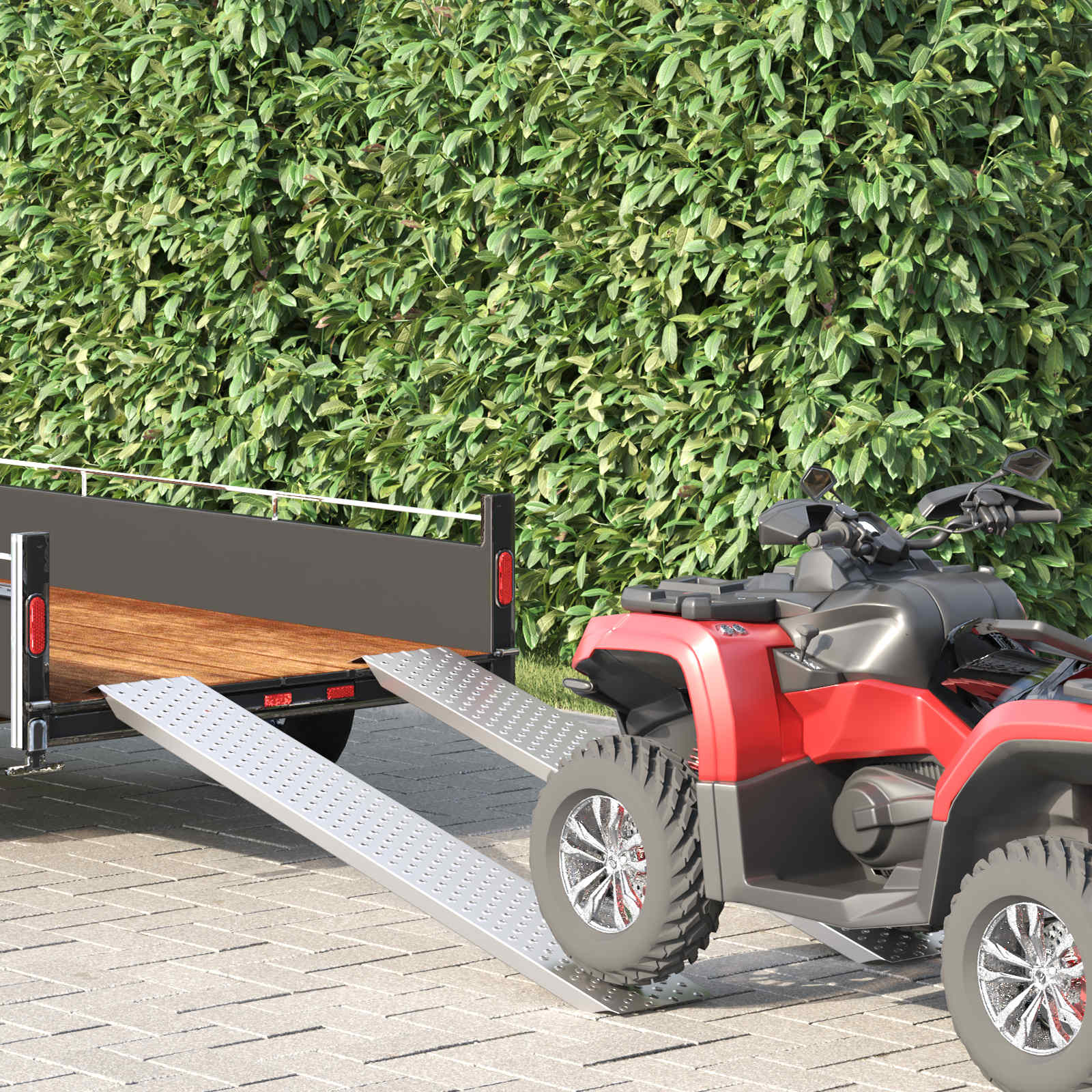 Lade Rampe 200 Kg Silber 159 X 23 X 5 Cm Verzinkter Stahl