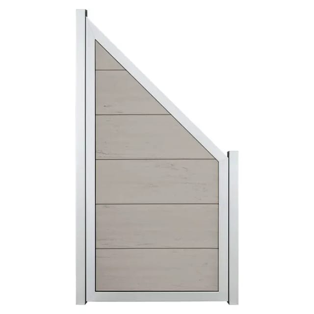 GroJaViento Zaunelement Bi-Color Sand 90x180/90 cm Rahmen: Silber