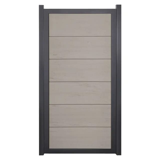 GroJaViento Zaunelement Bi-Color Sand 90x180 cm Rahmen: Anthrazit