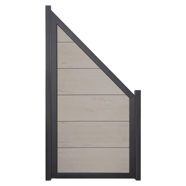 GroJaViento Zaunelement Bi-Color Sand 90x180/90 cm Rahmen: Anthrazit