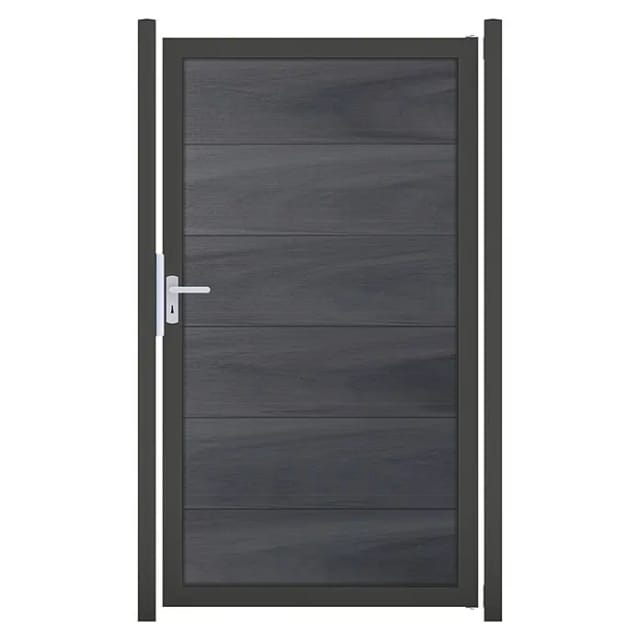 GroJaViento Zauntor Steingrau co-extrudiert 100x180 cm Rahmen: Anthrazit DB703