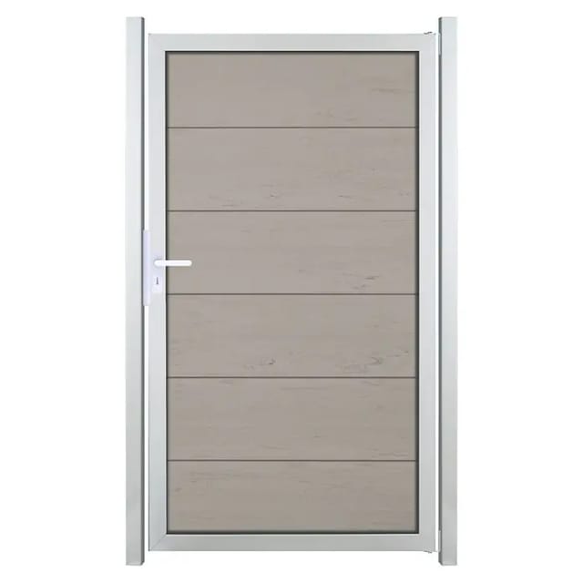 GroJaViento Zauntor Bi-Color Sand 100x180 cm Rahmen: Silber