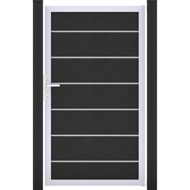 GroJaSolid Grande Premium Tor Anthrazitgrau 100 x 180 cm Rahmen EV1