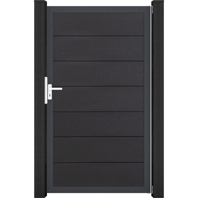 GroJaSolid Grande Tor Anthrazitgrau 100x180 cm Rahmen DB703