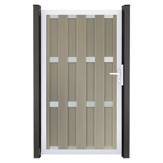 GroJa Fertigzaun Tor Bi-Color Sand 100x180 cm DIN: Links