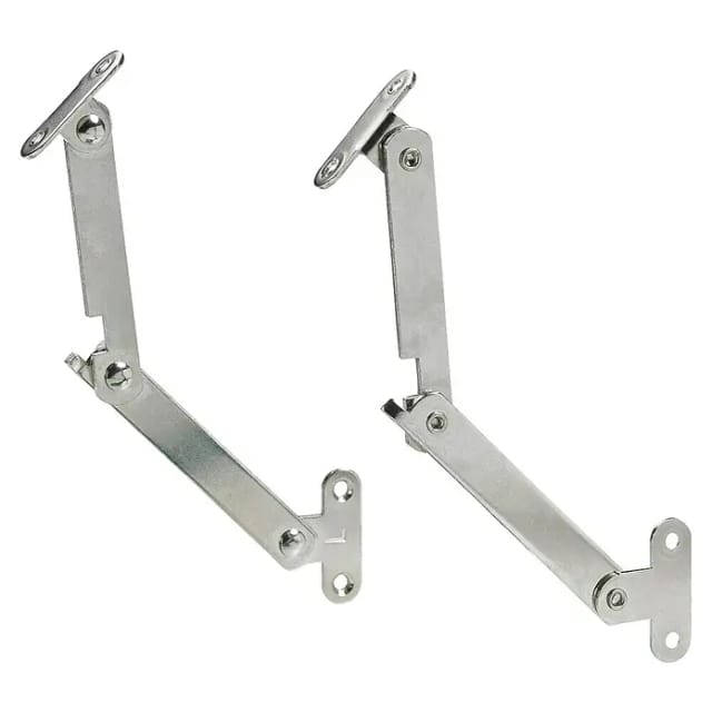 Hettich Mini Klappenhalter Stahl 130 mm Vernickelt 2 Stück