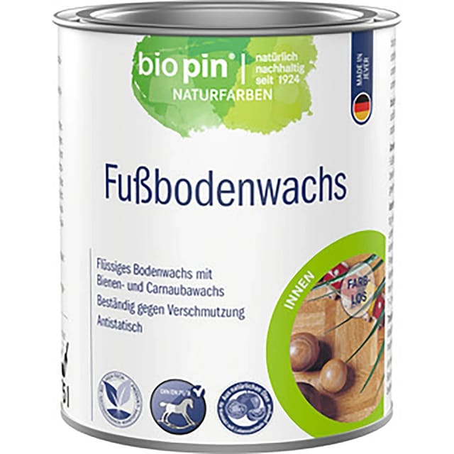 Biopin Fußbodenwachs Transparent seidenglänzend 750 ml